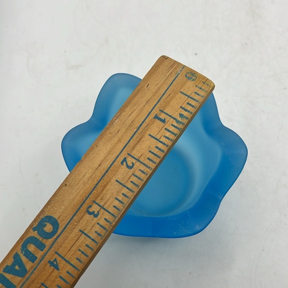 Vtg Iittala Tulip Frosted Glass Votive Tealight Candle Holder Collectible Blue - Picture 10 of 11